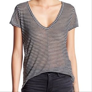 Paige Hadley striped v-neck soft t-shirt